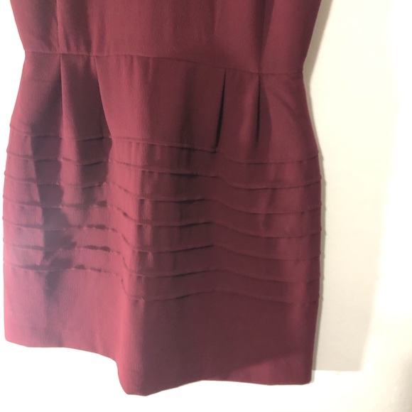 Madewell midnight fit & flare burgundy dress - Picture 6 of 8